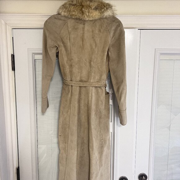 Vintage Collection D'Artisan by The Leather Ranch Tan Leather Coat, Size S - Picture 3 of 13